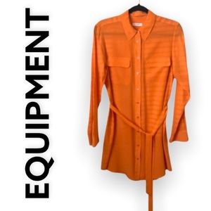 Orange silk  EQUIPMENT dress M